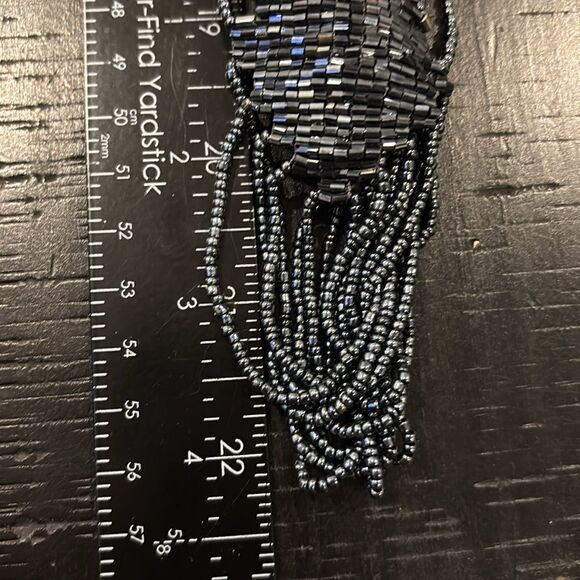 Vintage Long Seed Bead Boho Shimmer Necklace Flapper Victorian​​ - Picture 7 of 7